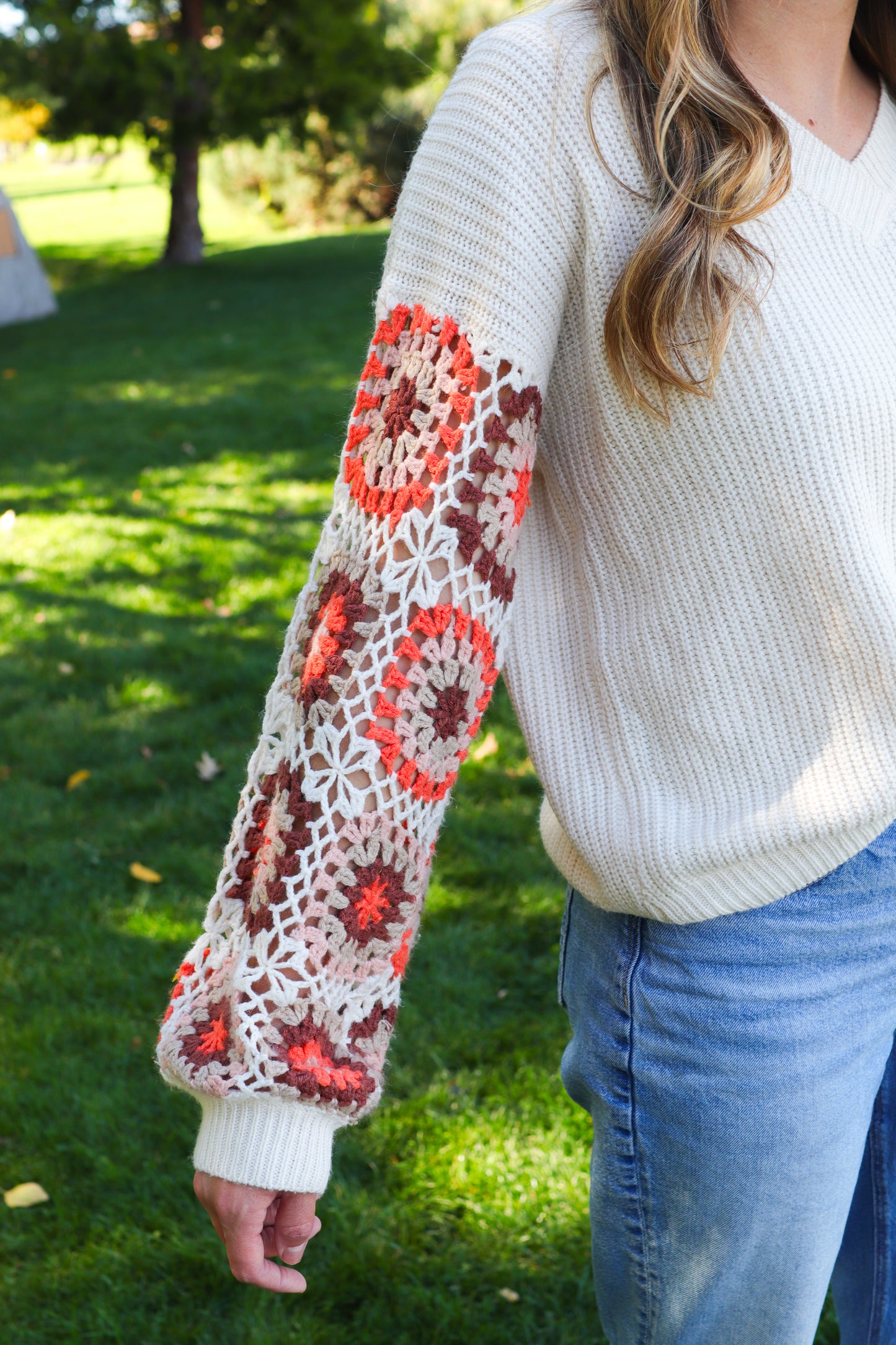 Patchwork Crochet Sweater