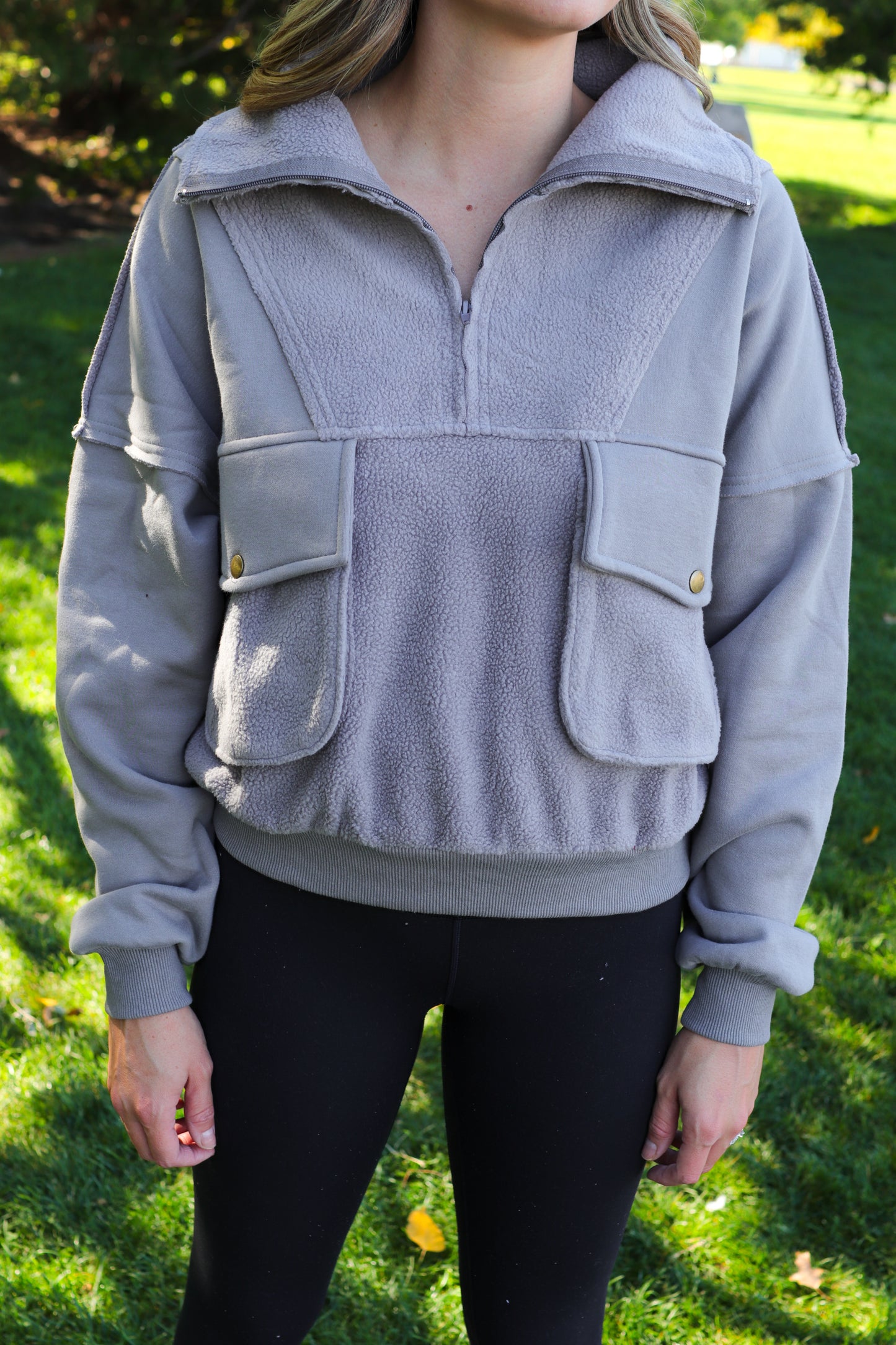 Gray Halfzip Pullover
