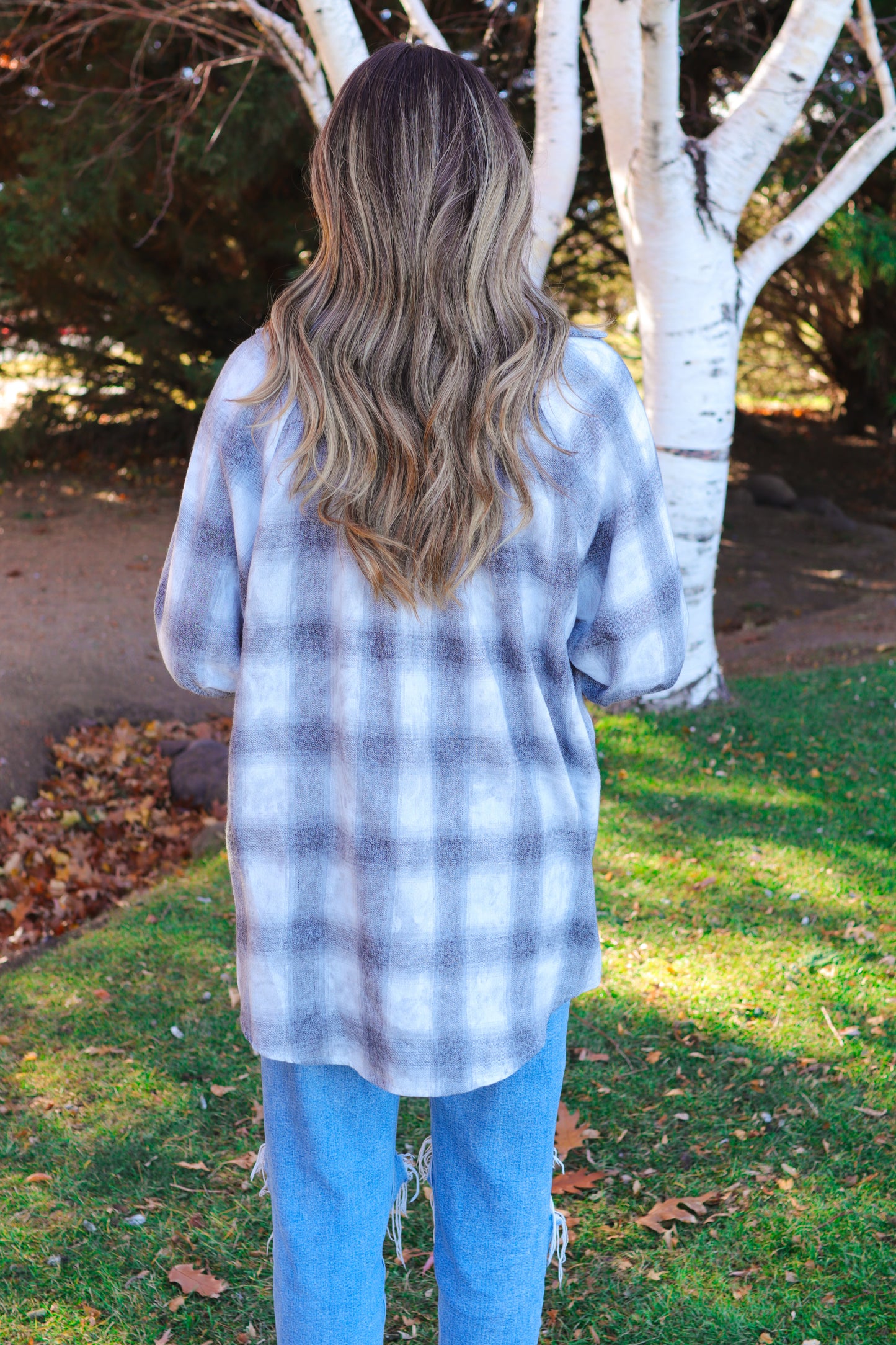 Grey Plaid Flannel