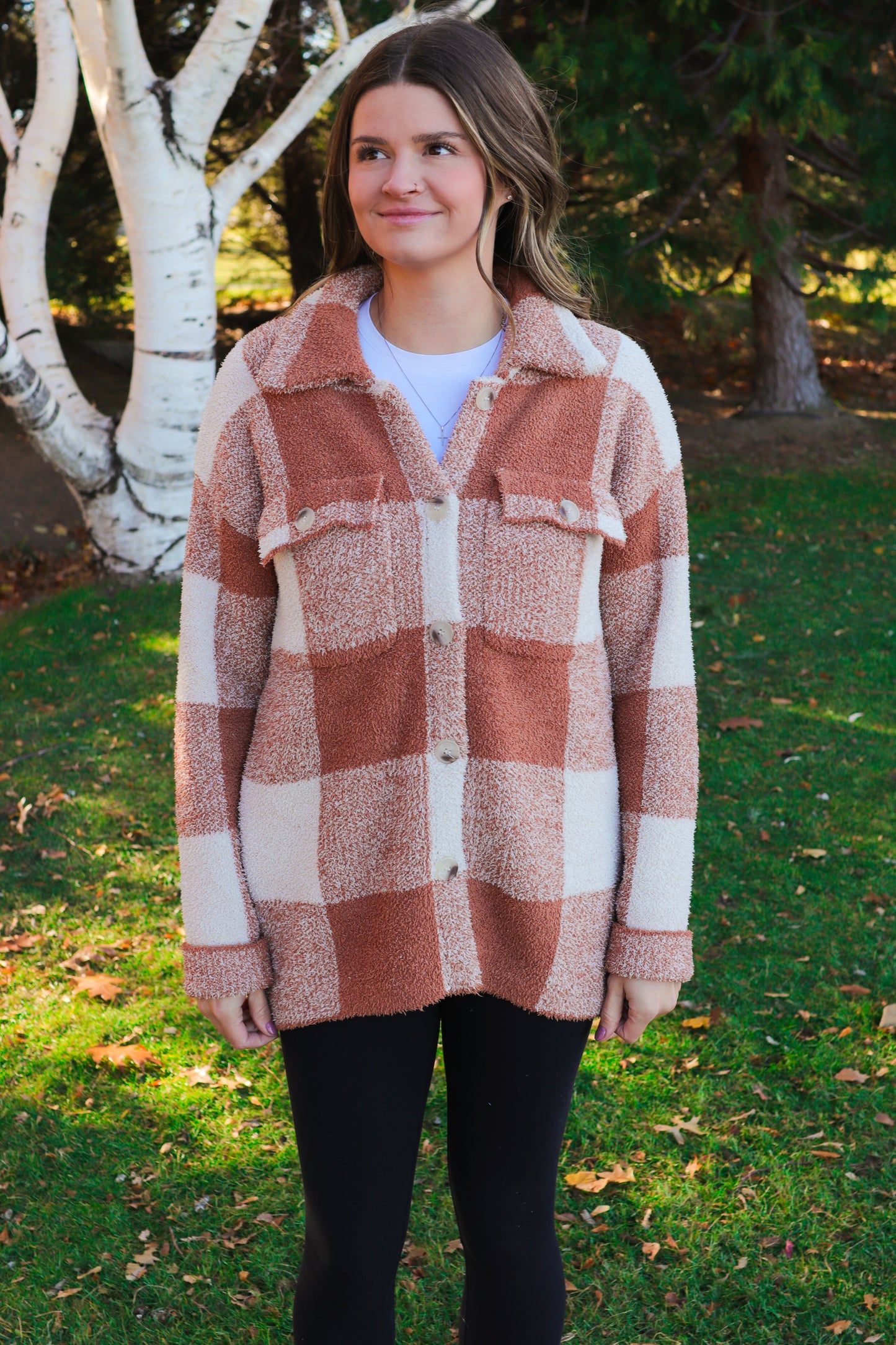 Rust Plaid Shacket
