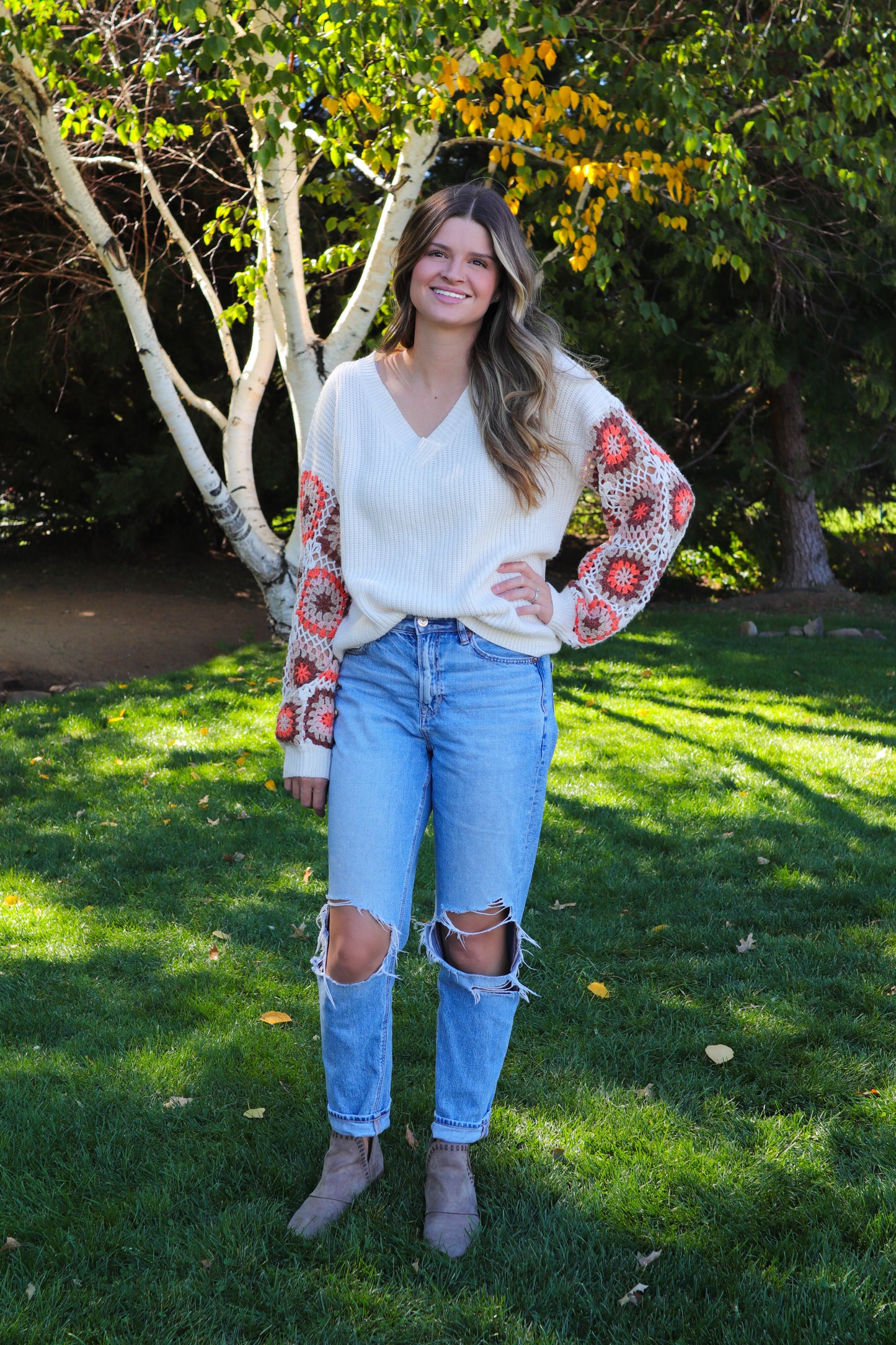 Patchwork Crochet Sweater