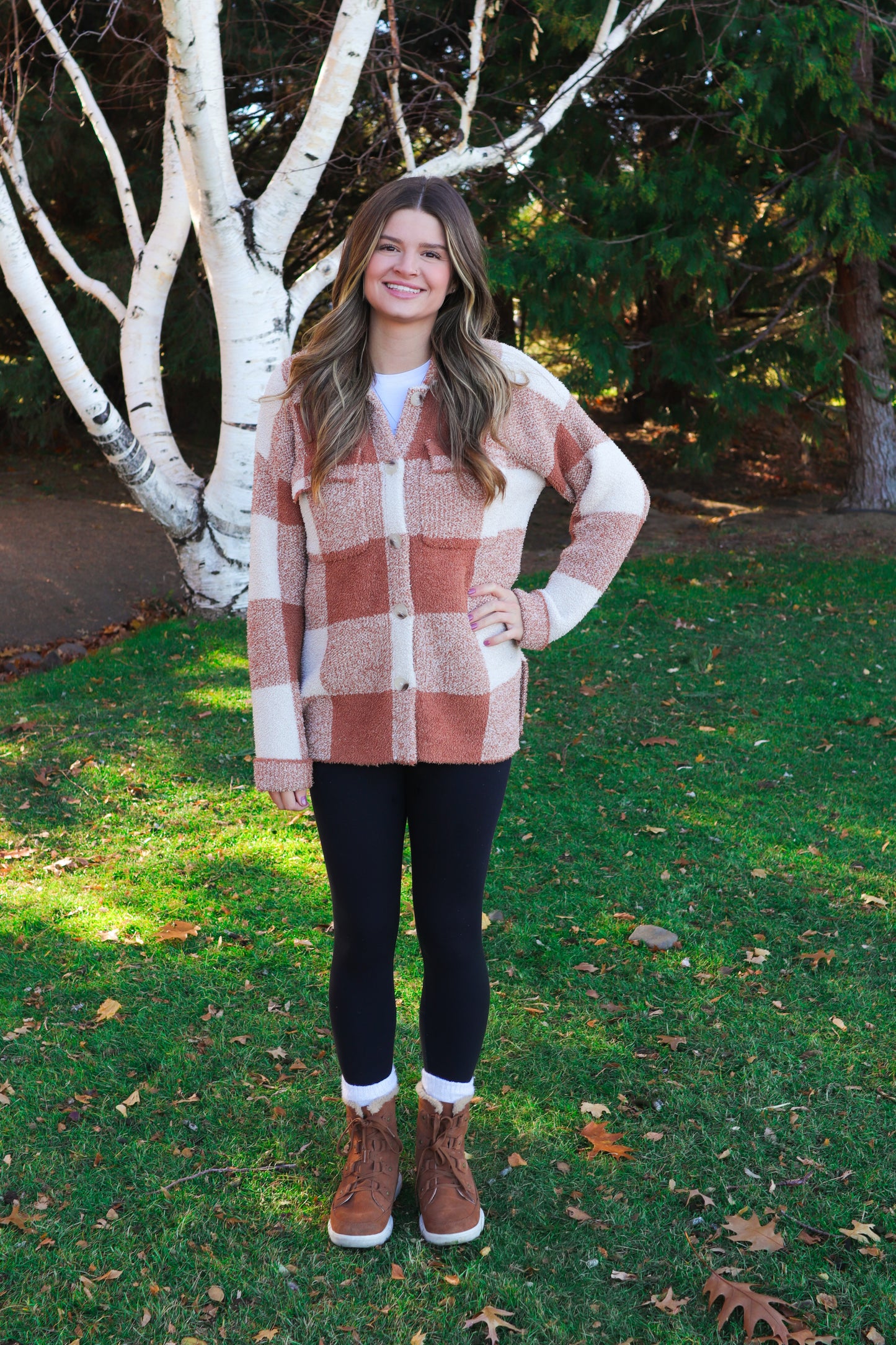 Rust Plaid Shacket