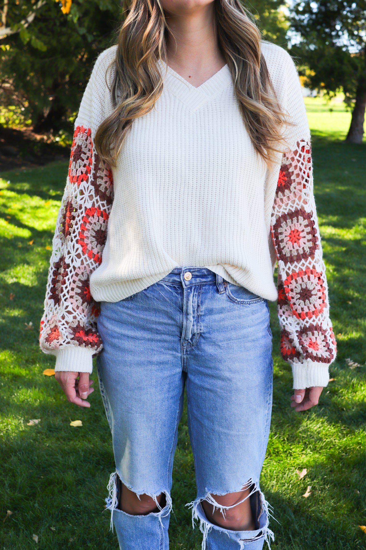 Patchwork Crochet Sweater