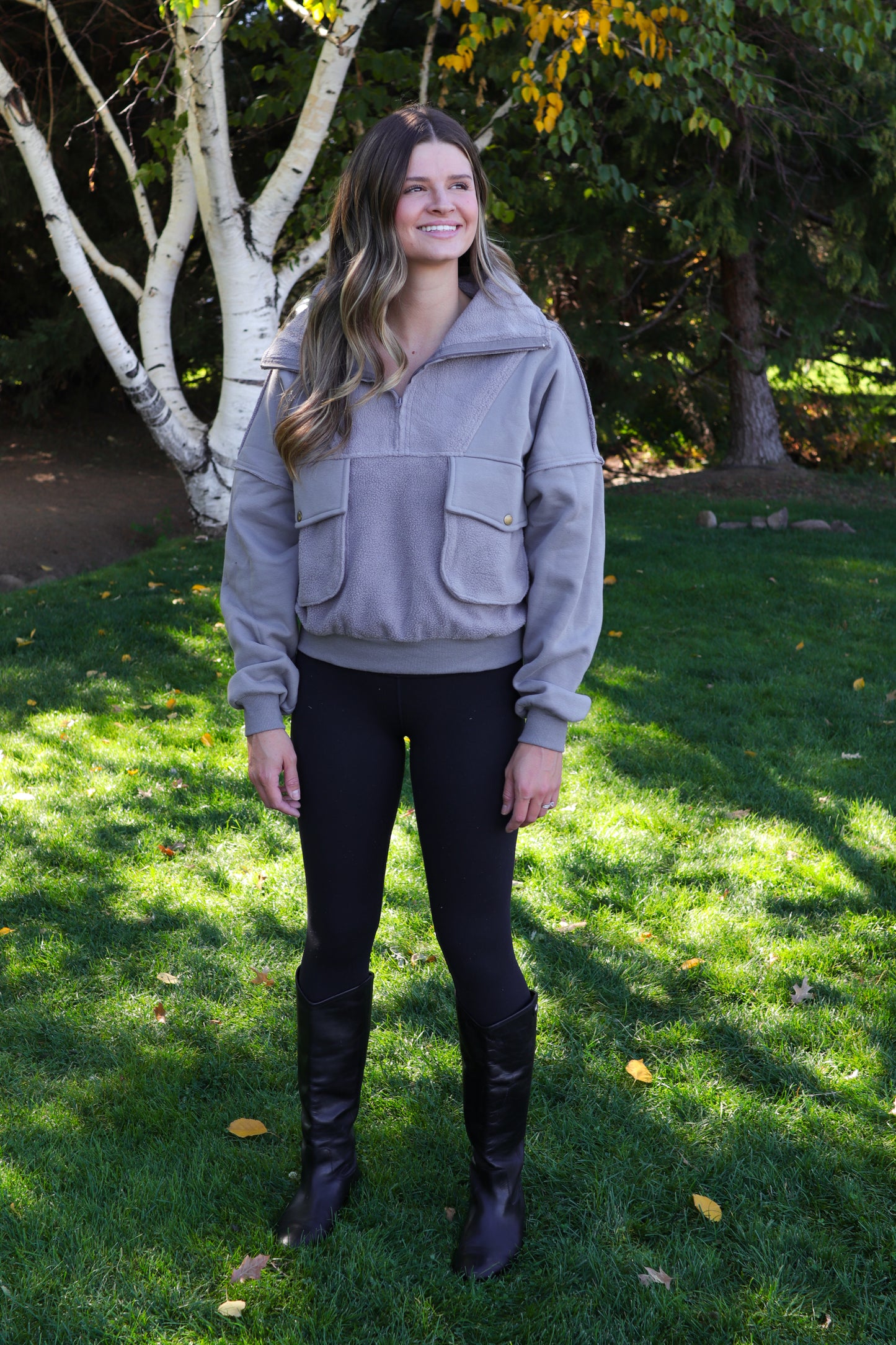 Gray Halfzip Pullover