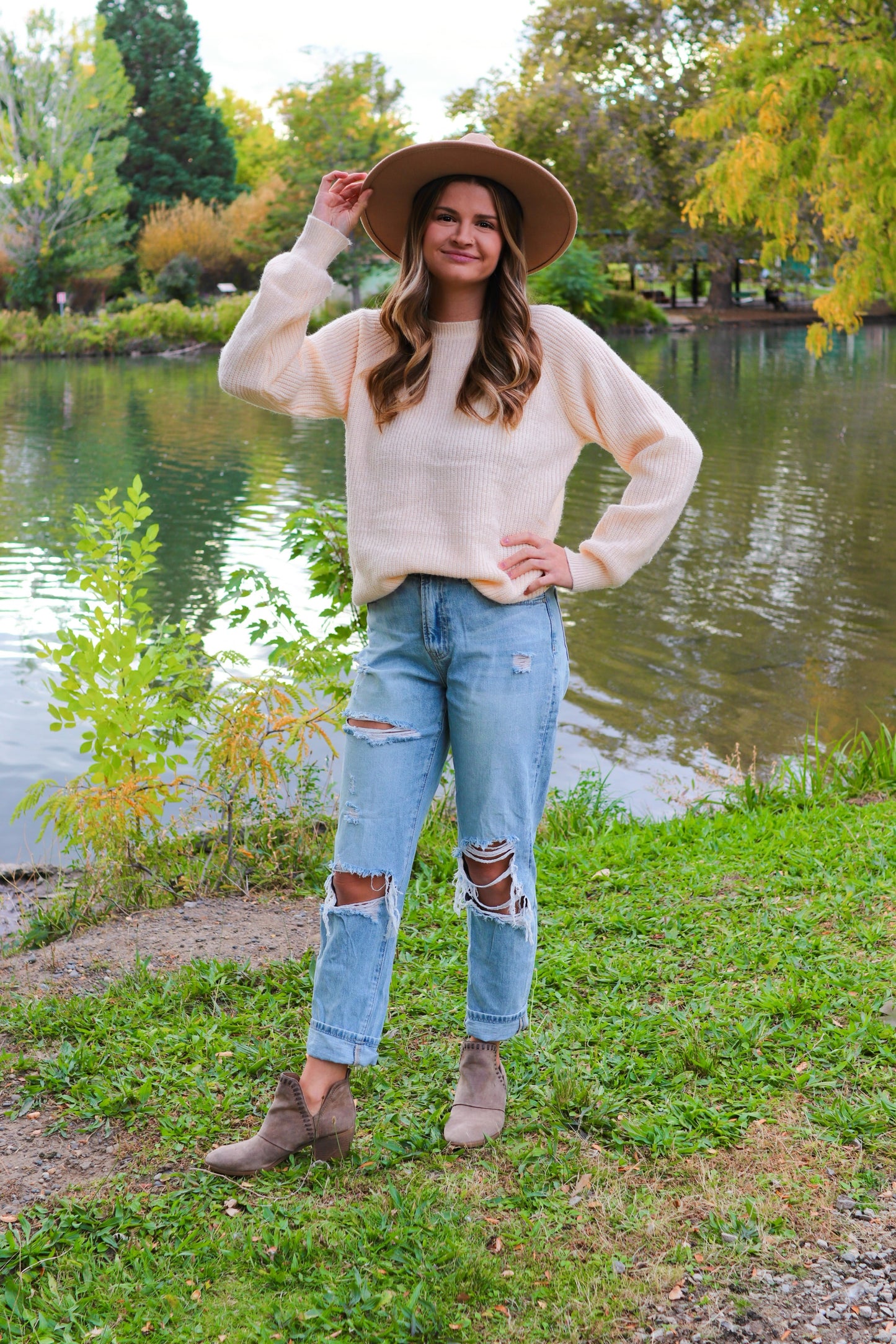 Lace Open Back Sweater