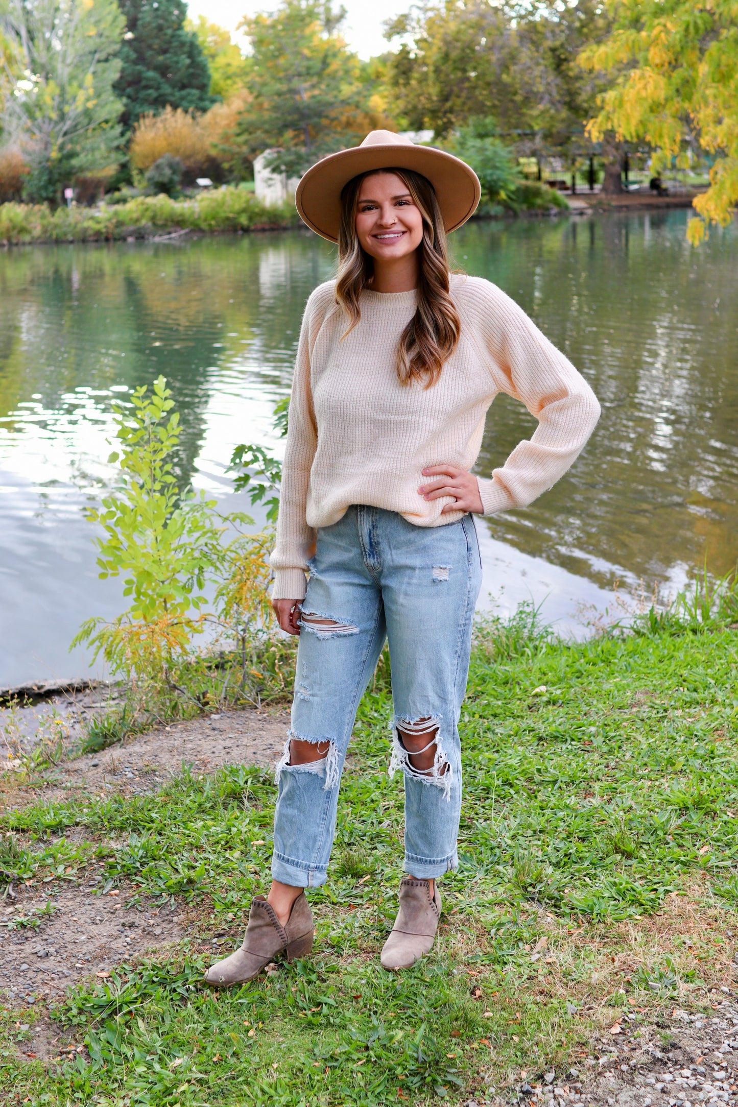 Lace Open Back Sweater