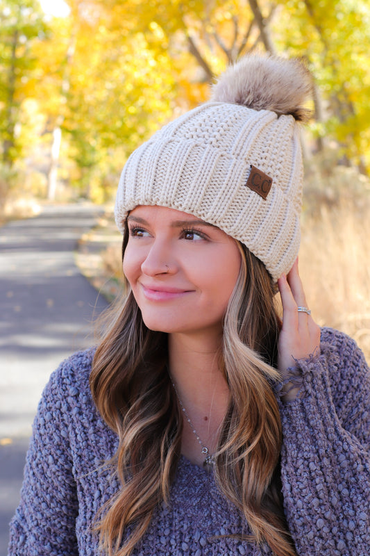 Beige Beanie