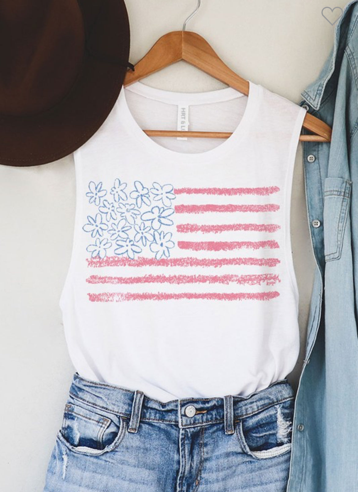 Floral Patriotic Tank