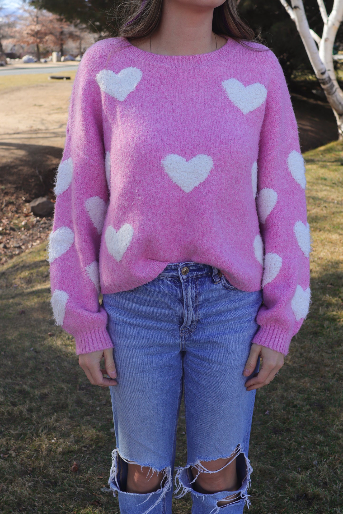 Lovely Heart Sweater Top