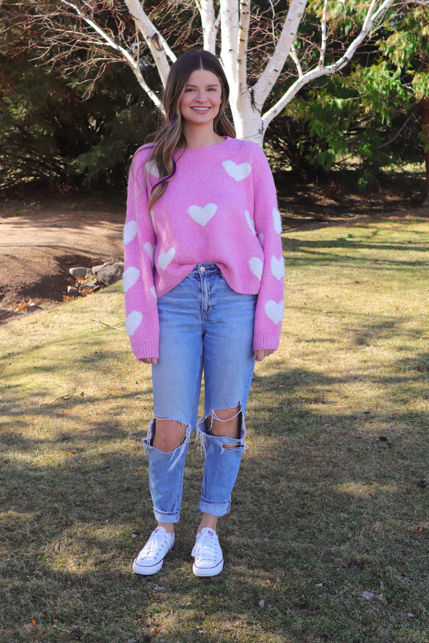 Lovely Heart Sweater Top