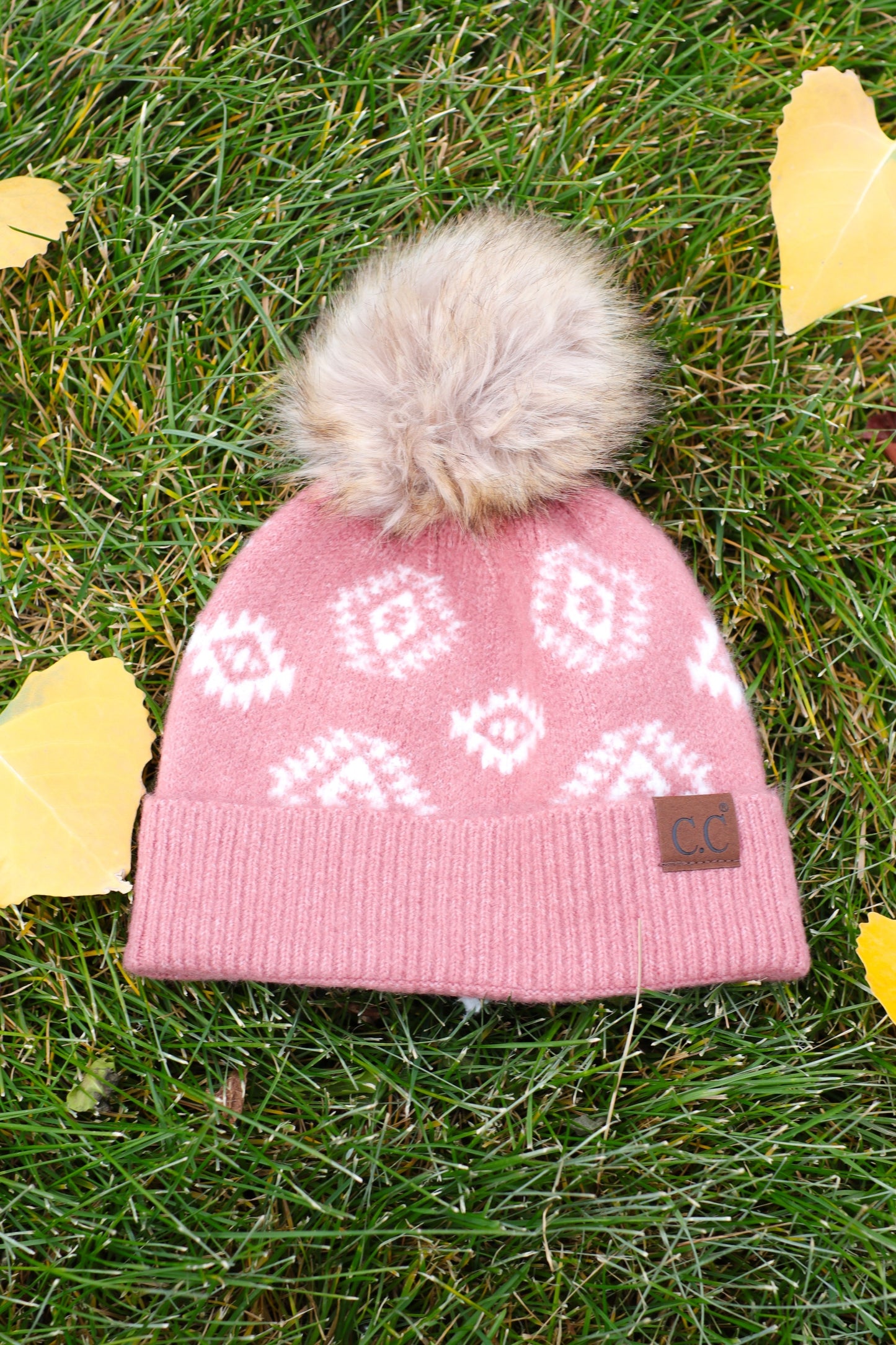 Aztec Pink Beanie