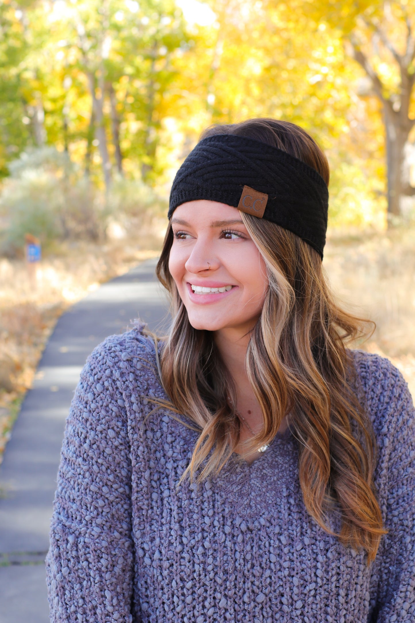 Criss Cross Black Headband