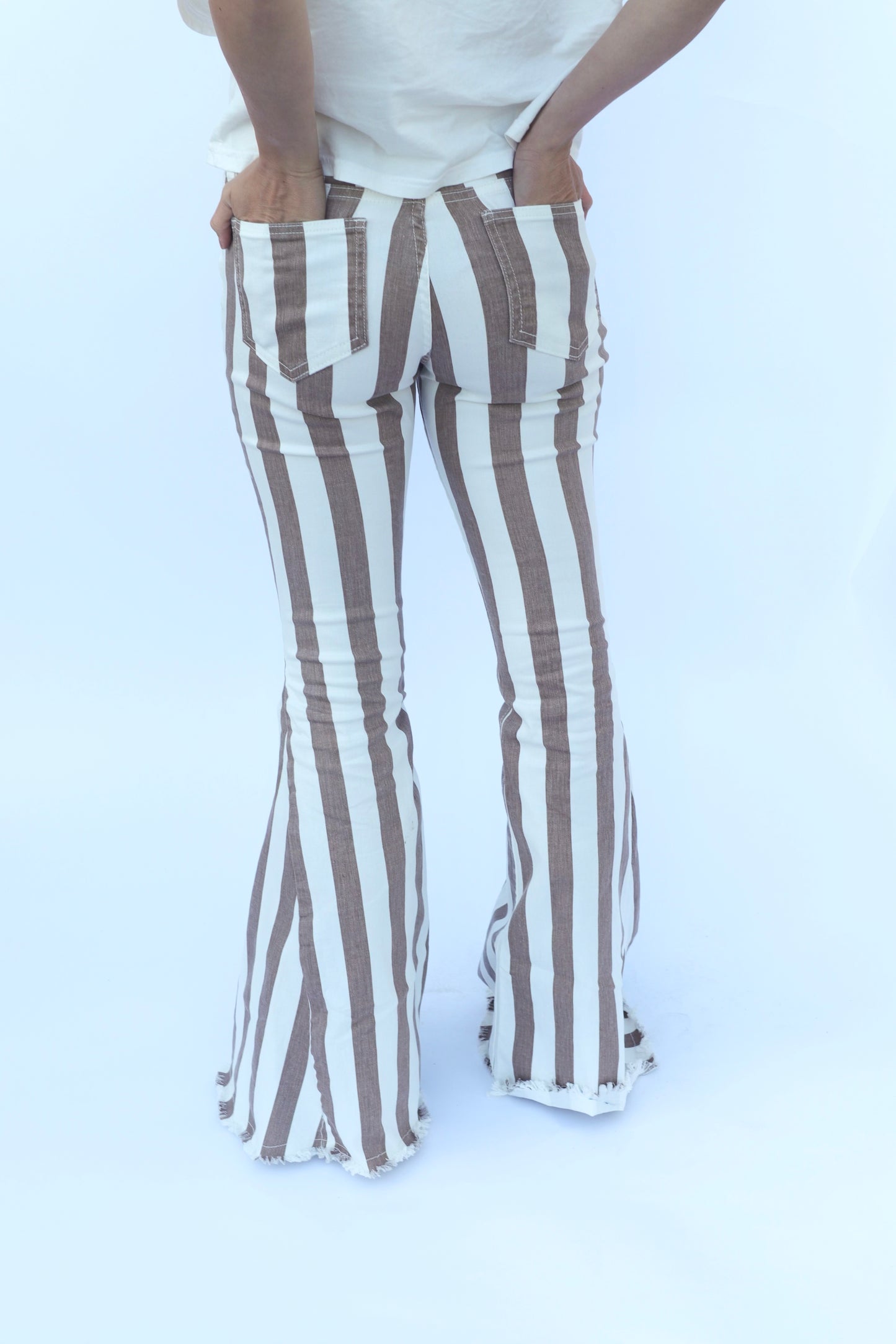 Pinstripe Cowgirl Bell Bottoms