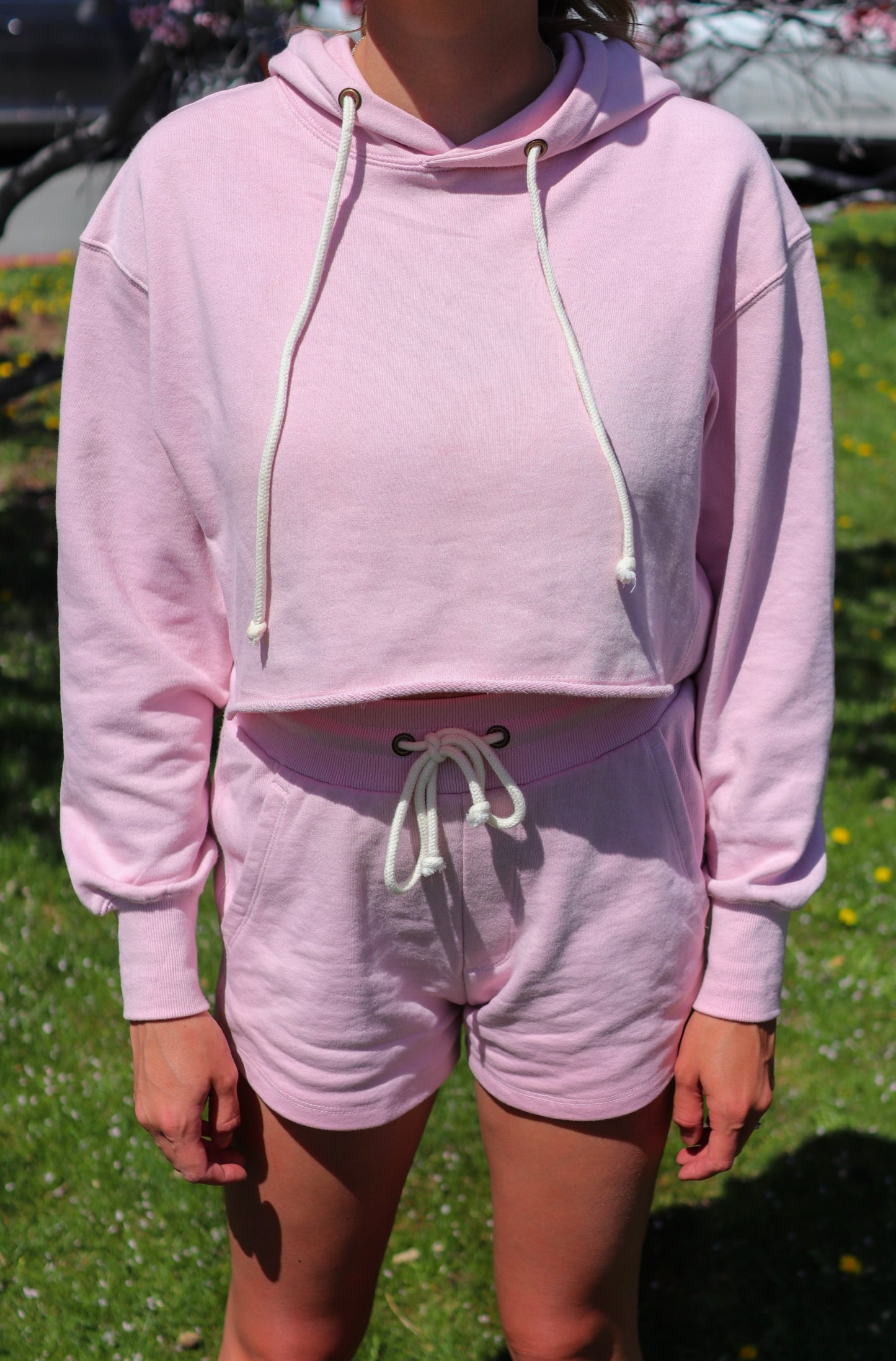 Pink Cropped Sweatshirt