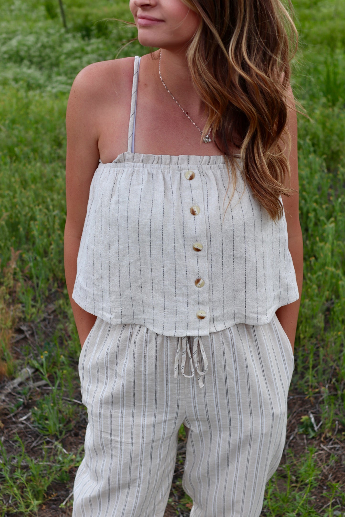 Striped Linen Set